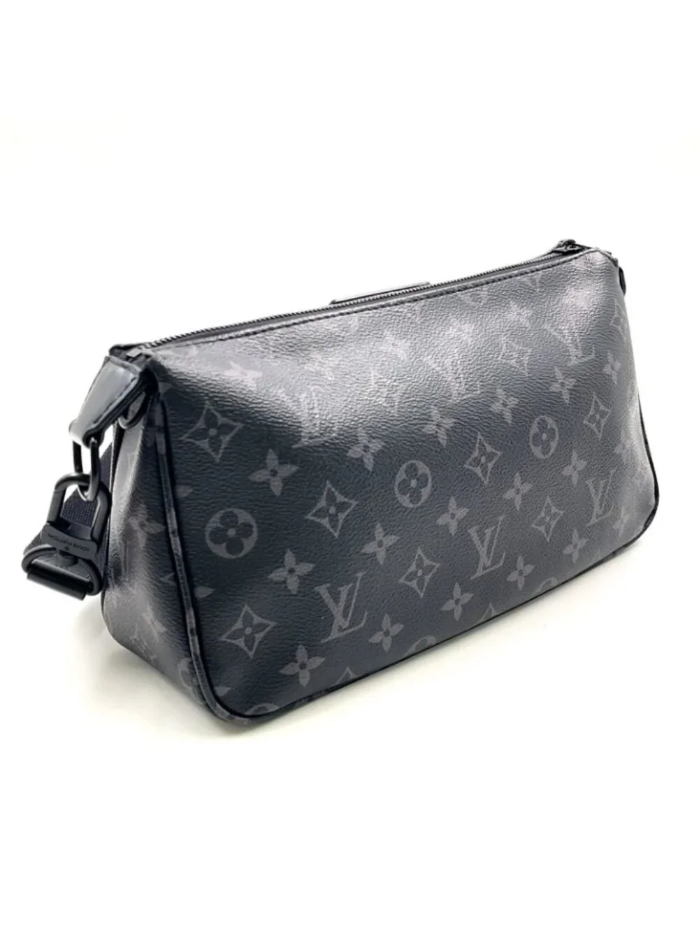 Louis Vuitton Pochette Soir XL Canvas Black Shoulder Bag